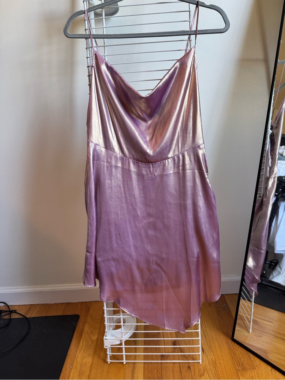 Urban Outfitters Iridescent Lavender Satin Slip